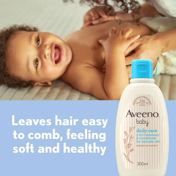 Aveeno Baby Daily Care 2 in 1 Shampoo & Conditioner (300ml) - Image 4