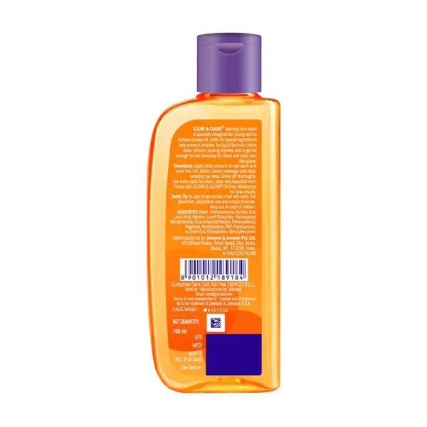 Clean & Clear Foaming Face Wash (100ml) - Image 2