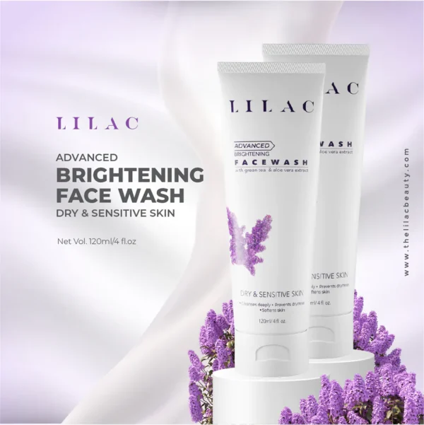 Lilac Advanced Brightening Face Wash Dry And Sensitive Skin (120ml) - Image 3