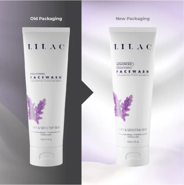 Lilac Advanced Brightening Face Wash Dry And Sensitive Skin (120ml) - Image 4