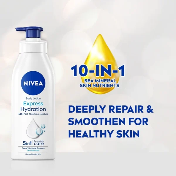 NIVEA Body Lotion Express Hydration (380ml) - Image 6