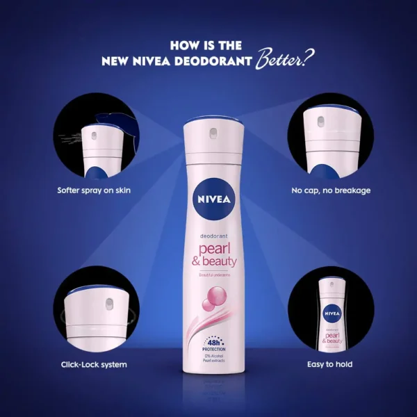 Nivea Anti-Perspirant Pearl & Beauty (150ml) - Image 2