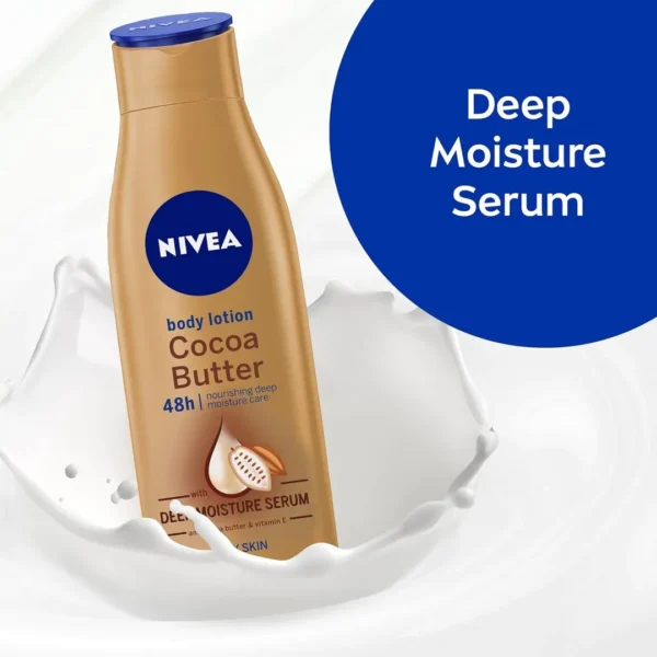 Nivea Cocoa Butter Body Lotion Vitamin E Dry Skin (250ml) - Image 5