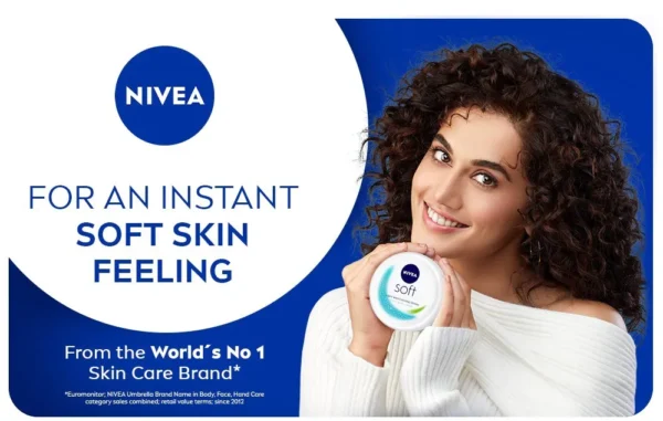 Nivea Soft Jar Moisturising Cream (50ml) - Image 3