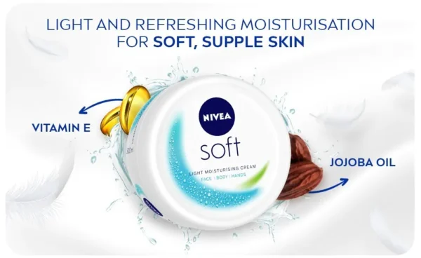 Nivea Soft Jar Moisturising Cream (50ml) - Image 2