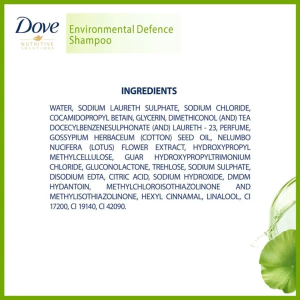 Buy Dove Shampoo Environmental Defense 340ml (Get Intense Repair Conditioner 50 ml Free) - Image 2