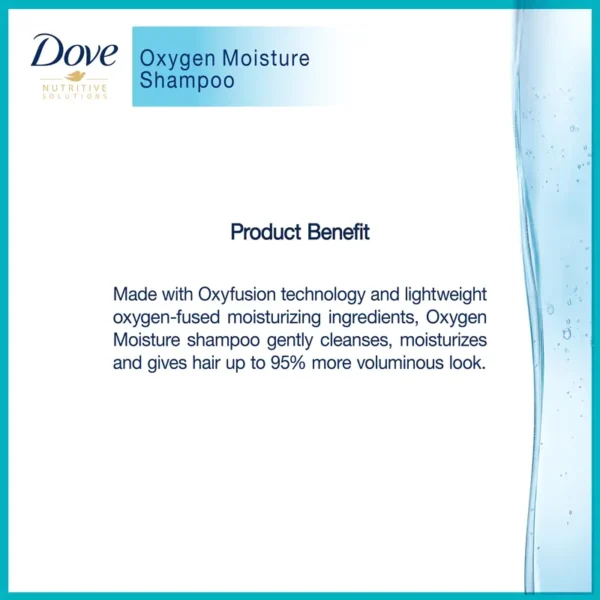 Dove Shampoo Oxygen Moisture (170ml) - Image 4