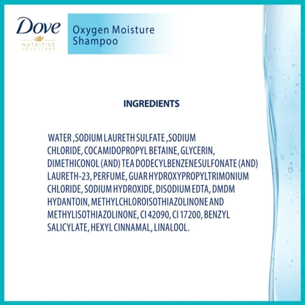 Dove Shampoo Oxygen Moisture (170ml) - Image 3