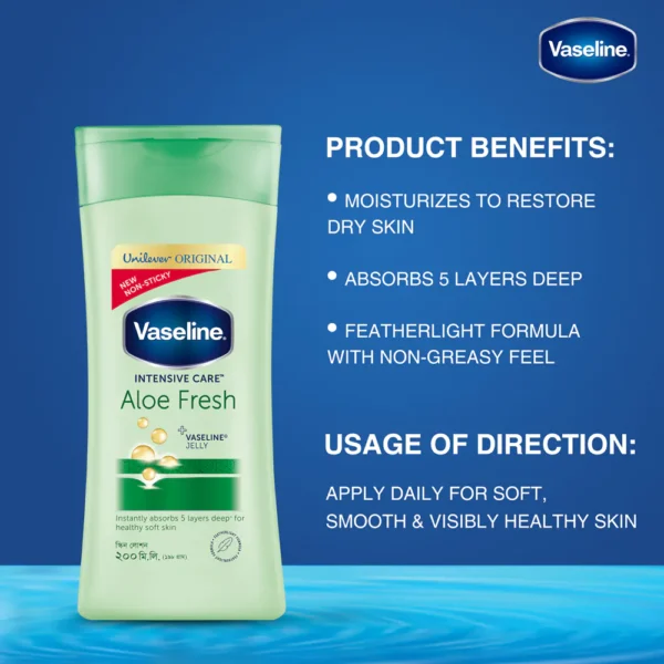 Vaseline Lotion Aloe Fresh 200ml - Image 4