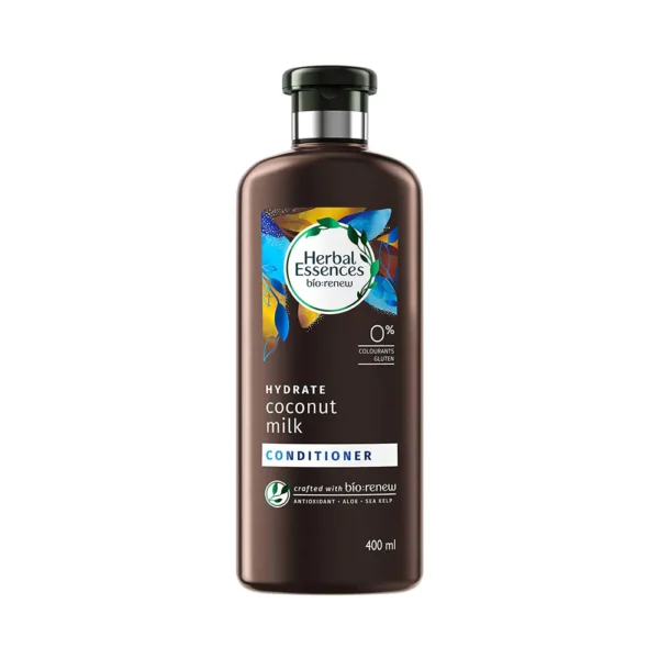 Herbal Essences Coconut Milk CONDITIONER- For Hydration- No Paraben No Colorants No Gluten (400ml)