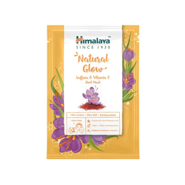 Himalaya Natural Glow Saffron & Vitamin C Sheet Mask (30ml)