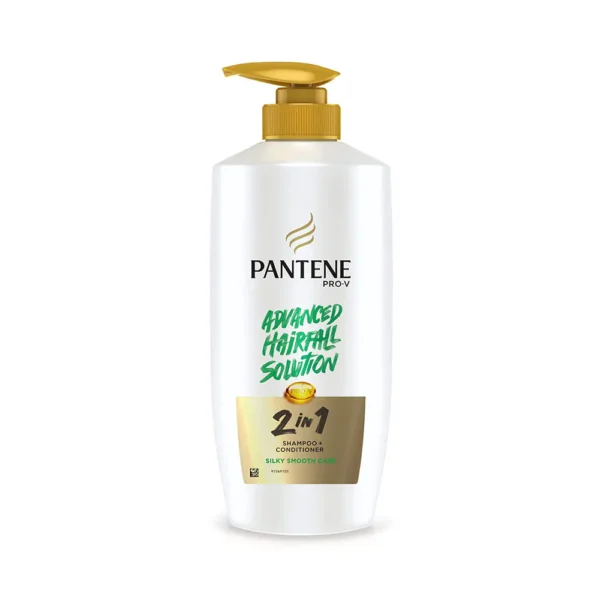 Pantene Advanced Hairfall Solution 2in1 Anti-Hairfall Silky Smooth Shampoo & Conditioner for Women (650ml)