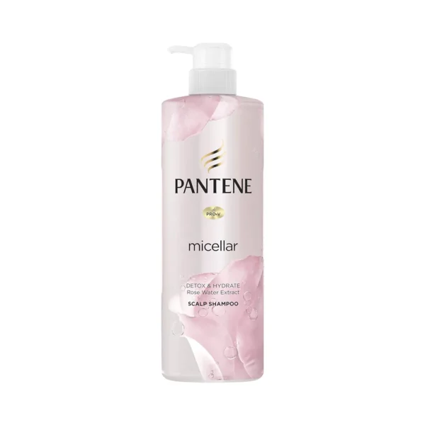 Pantene Micellar Detox & Hydrate Rose Water Extract Scalp Shampoo (530ml)