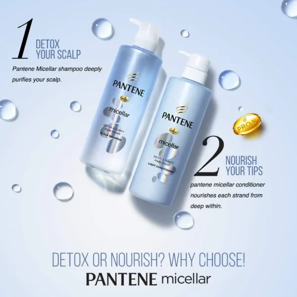 Pantene Micellar Detox & Purify Algae Extract Scalp Shampoo (530ml) - Image 6