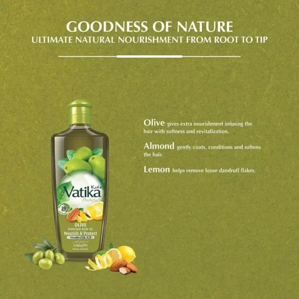 Vatika Olive Enriched Hair Oil (300ml) - Image 2