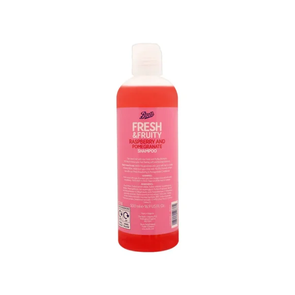 Boots Fresh & Fruity Raspberry And Pomegranate Shampoo (500ml) - Image 2