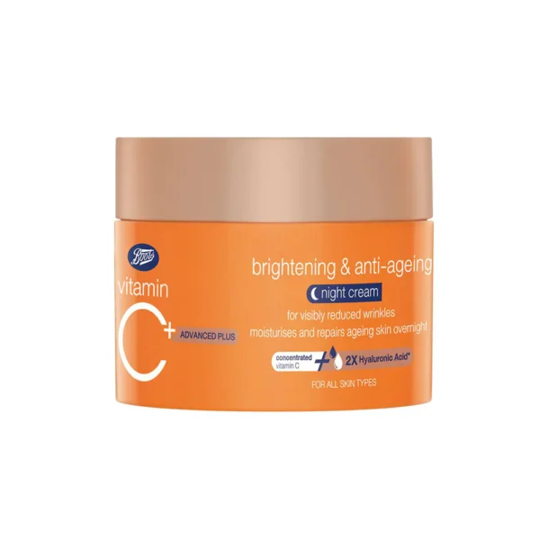 Boots vitamin C Advanced Plus Brightening & Anti-Ageing Night Cream  (50ml)