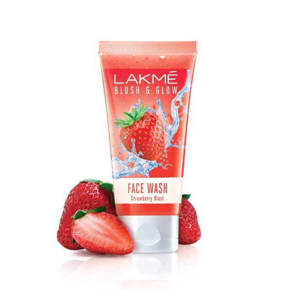 Lakme Blush And Glow Gel Face Wash – Strawberry (100ml) - Image 3