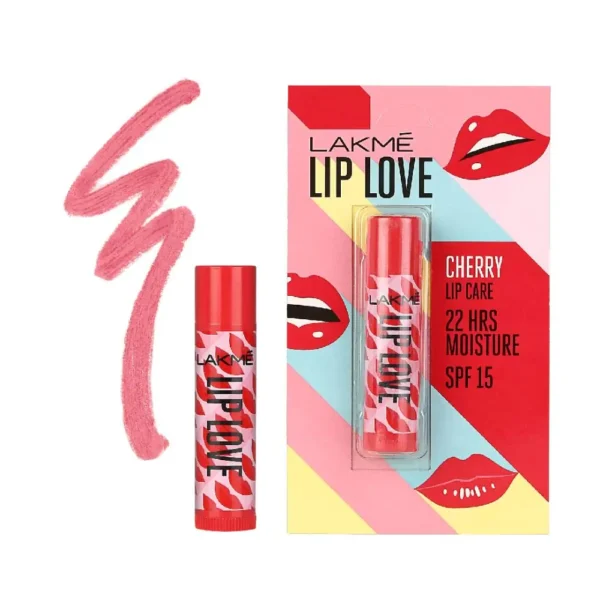 Lakme Lip Love Chapstick Cherry SPF 15 (4.5gm) - Image 7