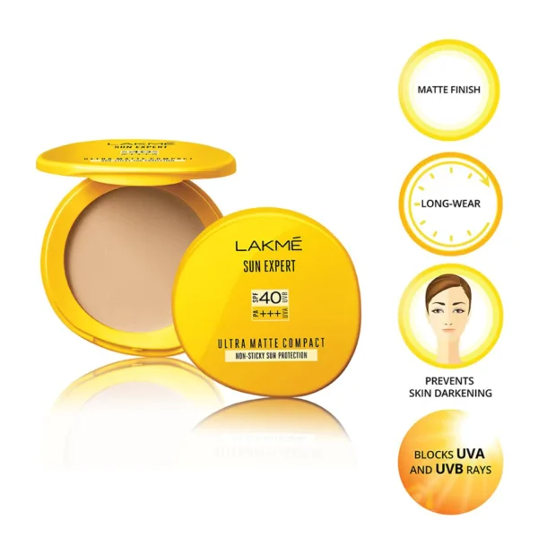 Lakme Sun Expert Ultra Matte SPF 40 PA+++ Compact (7gm) - Image 3