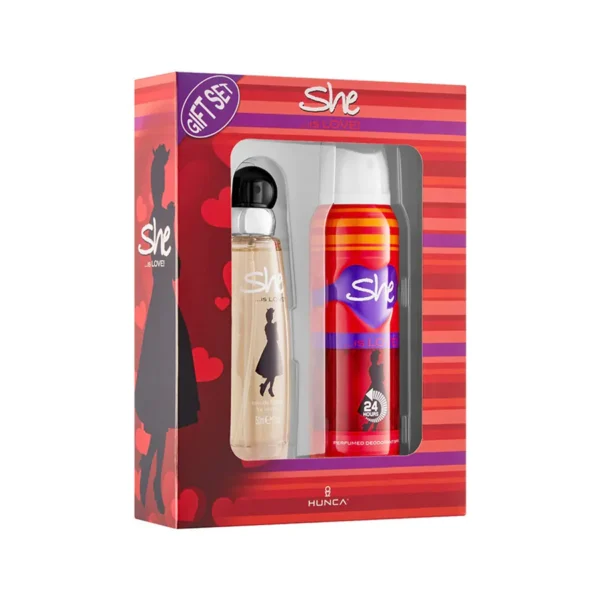 She Is Love Perfume 50ml & Deodorant 150ml Gift Set (200ml)