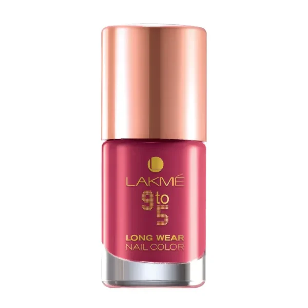 Lakme 9 to 5 Long Wear Nail Color – Berry Business (9ml)