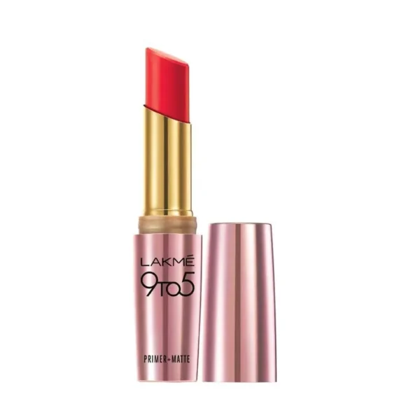 Lakme 9 to 5 Primer Matte Lip Color – Crimson Cue (3.6gm)