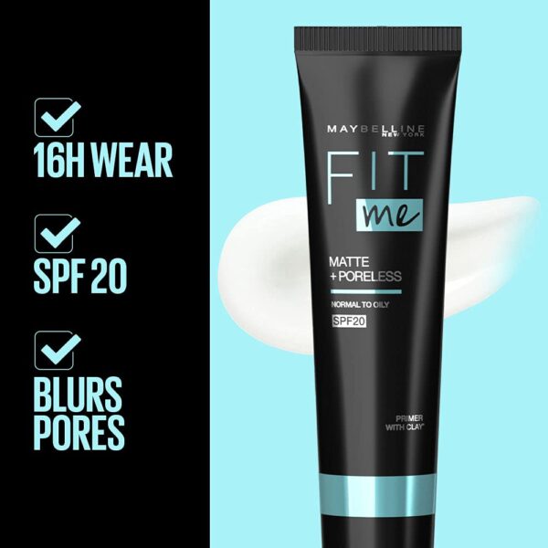 Maybelline Fit Me Matte + Poreless Mattifying Face Primer (30ml) - Image 2