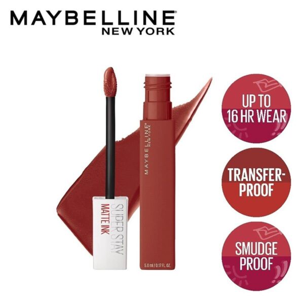 Maybelline New York Super Stay Matte Ink Liquid Lipstick - 245 Seeker (5ml) - Image 3