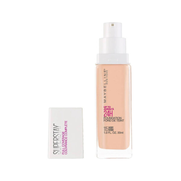 Maybelline SuperStay Full Coverage Foundation - 115 Ivory (30ml) - Image 2