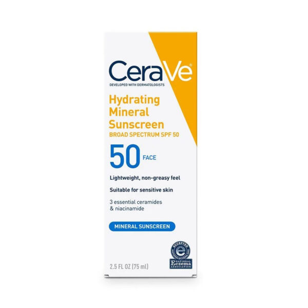 CeraVe Hydrating Mineral Face Sunscreen Broad Spectrum SPF 50 (75ml) - Image 5