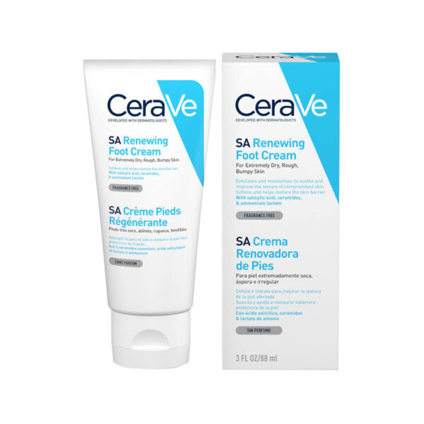 CeraVe SA Renewing foot Cream for Extremely Dry, Rough Bumpy Skin (88ml) - Image 3