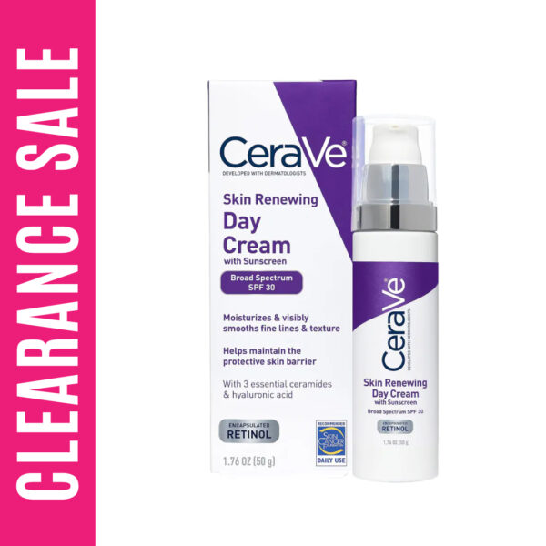 CeraVe Skin Renewing Day Cream Broad Spectrum SPF30 (Expiry Date- 31/8/2024) (50gm)