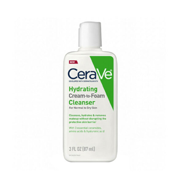 CeraVe Hydrating Cream to Foam Cleanser For Normal to Dry Skin (87ml)