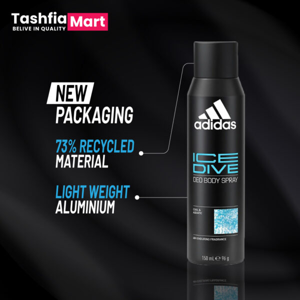 Adidas Ice Dive Deo Body Spray 150ml - Image 2