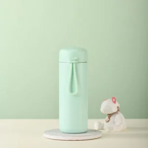 Double Wall Vacuum Insulated Water Bottle with Filter & Lifting Rope 450ml