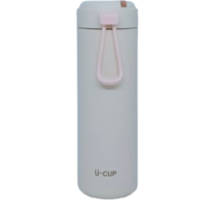 Double Wall Vacuum Insulated Water Bottle with Filter & Lifting Rope 450ml