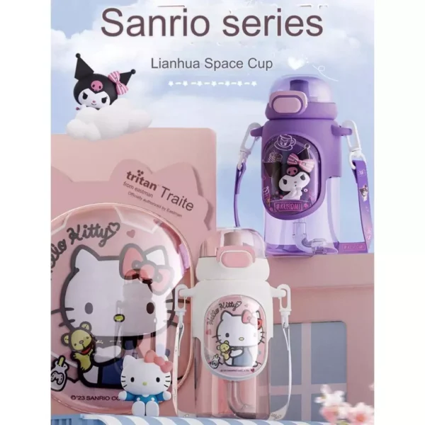 White Transparent Clear Kuromi Character Drinking Water Bottle 600ml - Image 5