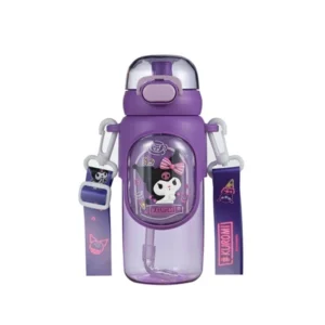 White Transparent Clear Kuromi Character Drinking Water Bottle 600ml