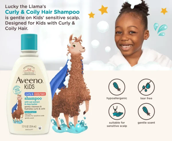 Aveeno Kids' Curly Hair Hydrating Shampoo - Image 5