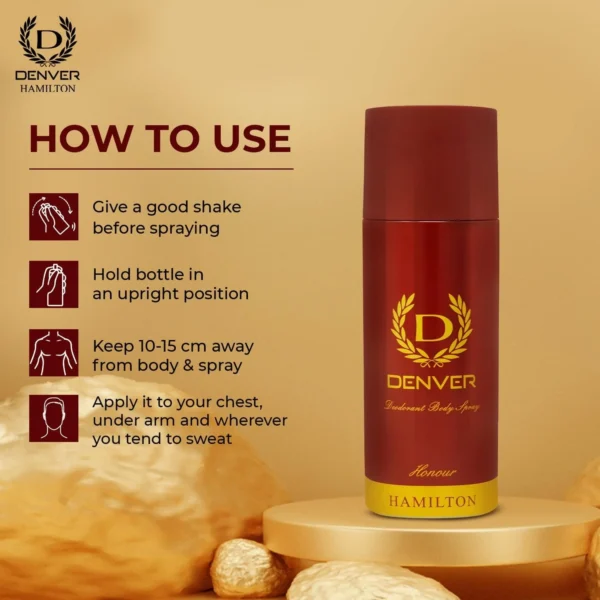 Denver Deo Honor Body Spray For Men - 165ml - Image 4