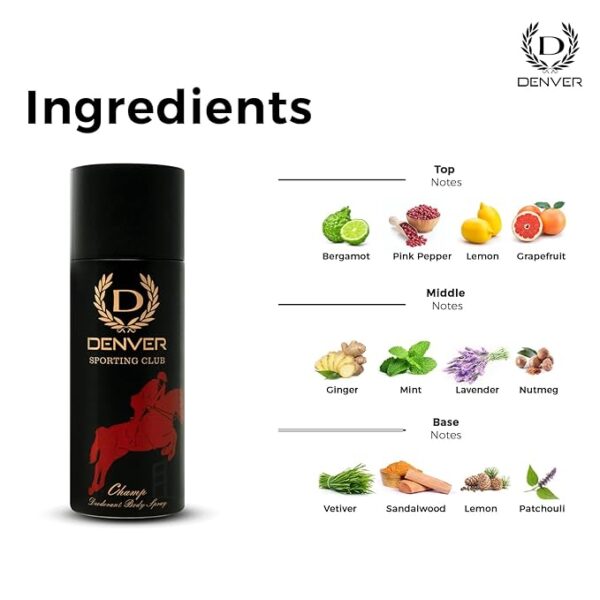 Denver Sporting Club Body Spray 165ml - Image 5
