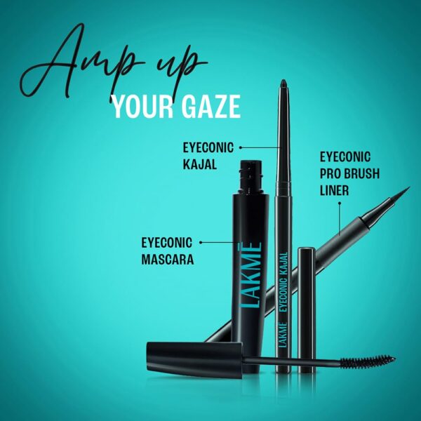 Lakme Eyeconic Kajal, Black 0.35 g Twist Up Pencil - Image 4