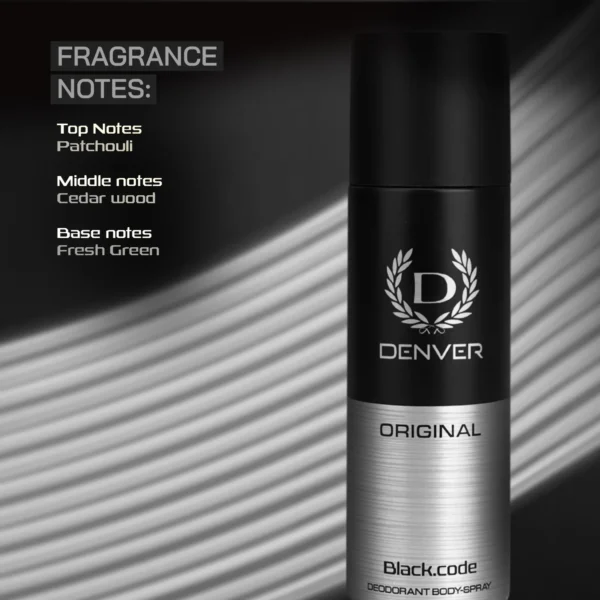 Denver Black Code Original Body Spray 165ml - Image 2