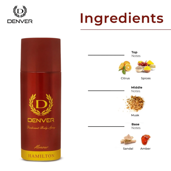 Denver Deo Honor Body Spray For Men - 165ml - Image 3