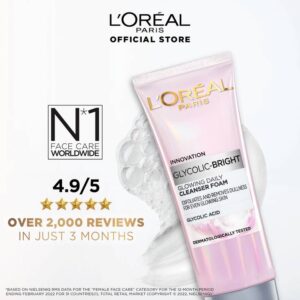 Loreal Face Wash Glycolic Bright Glowing Daily 100ml