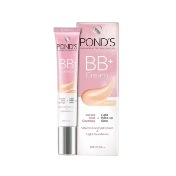 Ponds BB+ Cream Instant Spot Coverage + Light Make-up Glow Ivory -18gm - Image 2