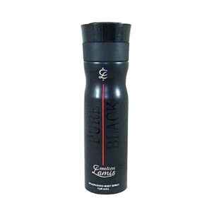Creation Lamis Pure Black Fragranced Body Spray for Men 200ml