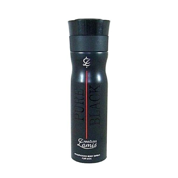 Creation Lamis Pure Black Fragranced Body Spray for Men 200ml